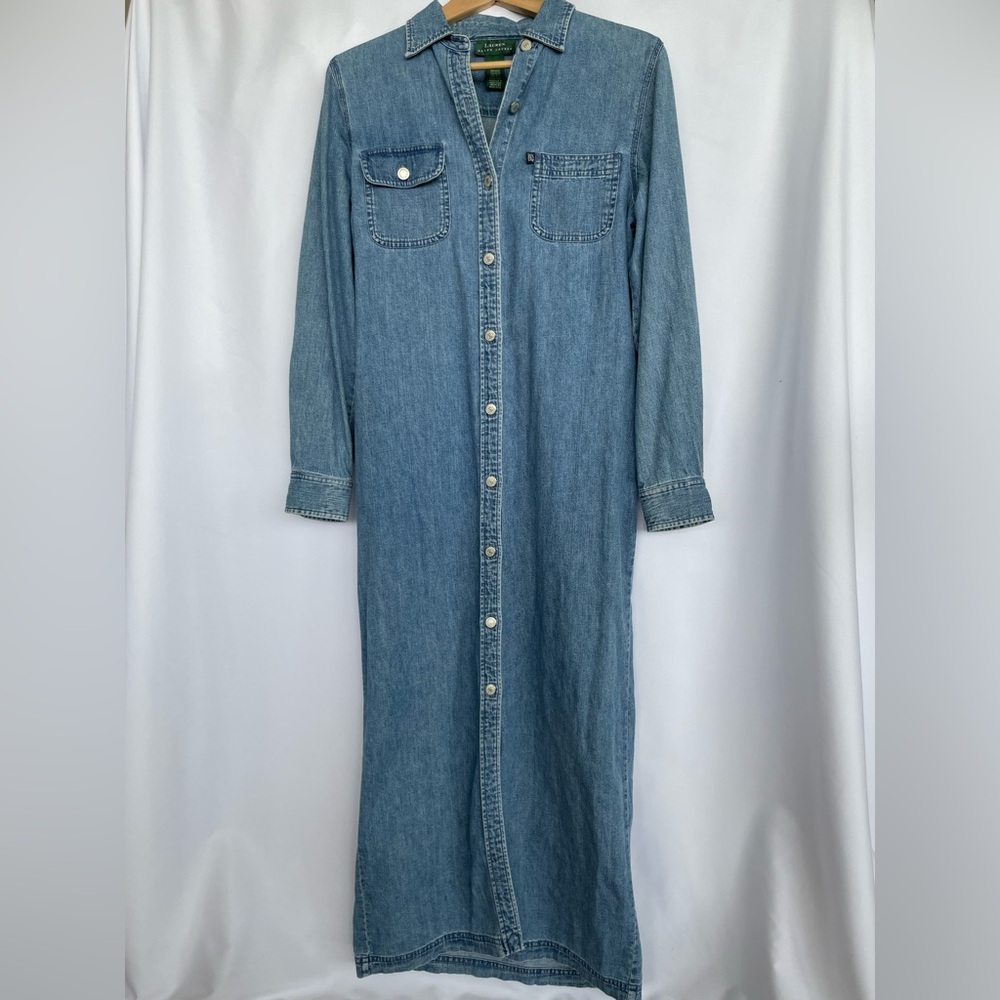 Ralph Lauren Classic Denim Maxi Size M - Picture 2 of 11